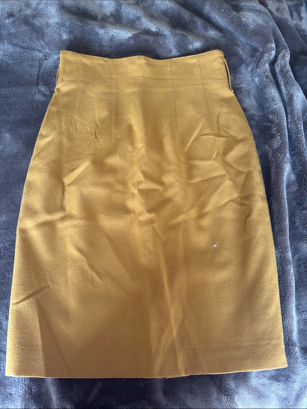 Ann Taylor Wool Mustard Pencil Skirt